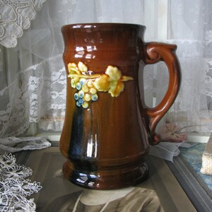 Antique Pottery Mug, Mocha Ware Mug, Peters & Reed Mug, Antique Stoneware Mug