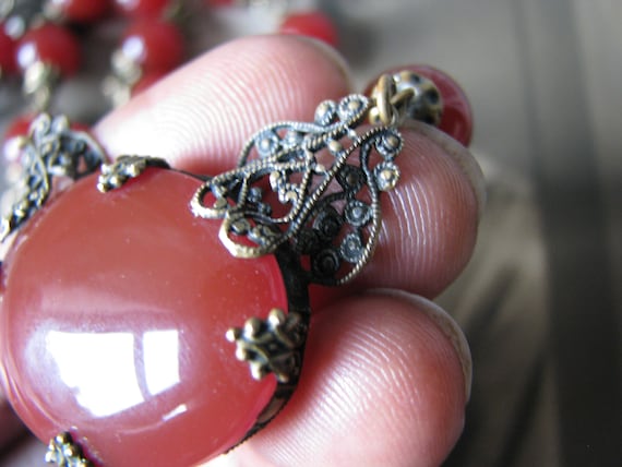 Antique Edwardian Necklace, Antique Filigree Neck… - image 4