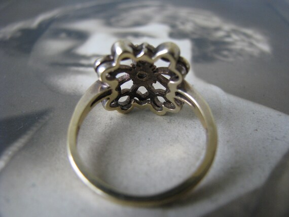 Vintage Avon Ruby Ring, Avon Filigree Ring, Gold … - image 9