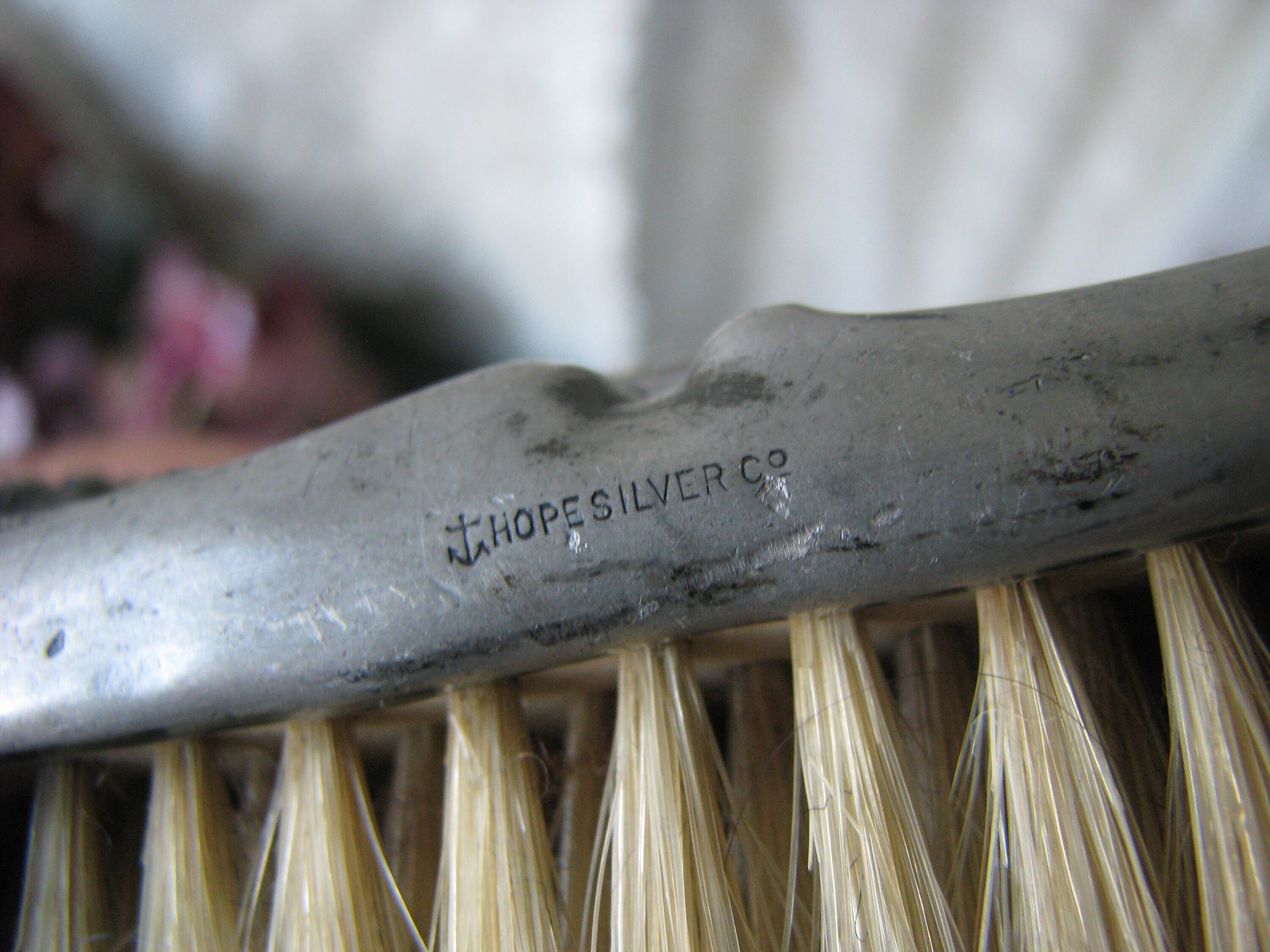 アンティーク シルバー 洋服ブラシ、アール ヌーボー シルバー 洋服