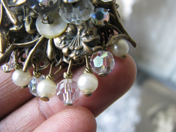 Miriam Haskell Brooch, Unsigned Miriam Haskell Br… - image 7