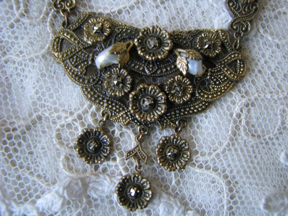 Antique Festoon Necklace, Art Deco Festoon Neckla… - image 6