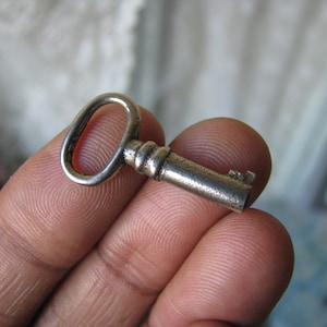 Miniature Antique Key Pendant, Small Antique Key, Antique Steampunk Key, Steampunk Skeleton Key, Key Pendant