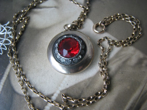 Edwardian Gold Filled Locket Necklace, Antique Re… - image 5