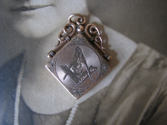 Antique Edwardian Locket, Antique Masonic Locket,… - image 5