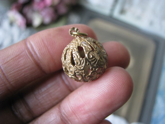 Antique Victorian Pendant, Victorian Filigree Pen… - image 1