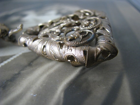 Antique Belt buckle, Victorian Belt Buckle, Filig… - image 5