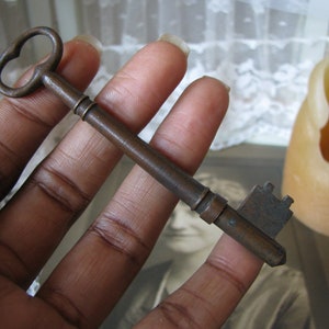 Antique Brass Key, Antique Steampunk Key, Antique Cabinet Key, Antique Furniture Key, Antique Desk Key