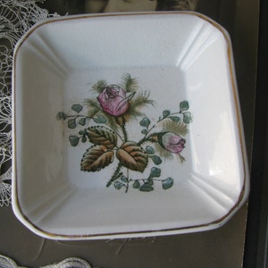 Antique Ironstone Butter Dish, Moss Rose Dish, Victorian Ironstone Dish, W.H. Grindley, Royal Ironstone China, Wedding Gifts, Bridal Gifts