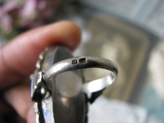 Antique Marcasite Ring, 1920's Marcasite Ring, Ar… - image 10