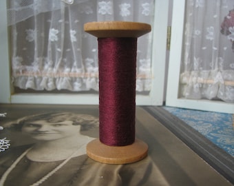 アンティーク木製糸巻き、1900 年代の木製糸巻き、農家風装飾