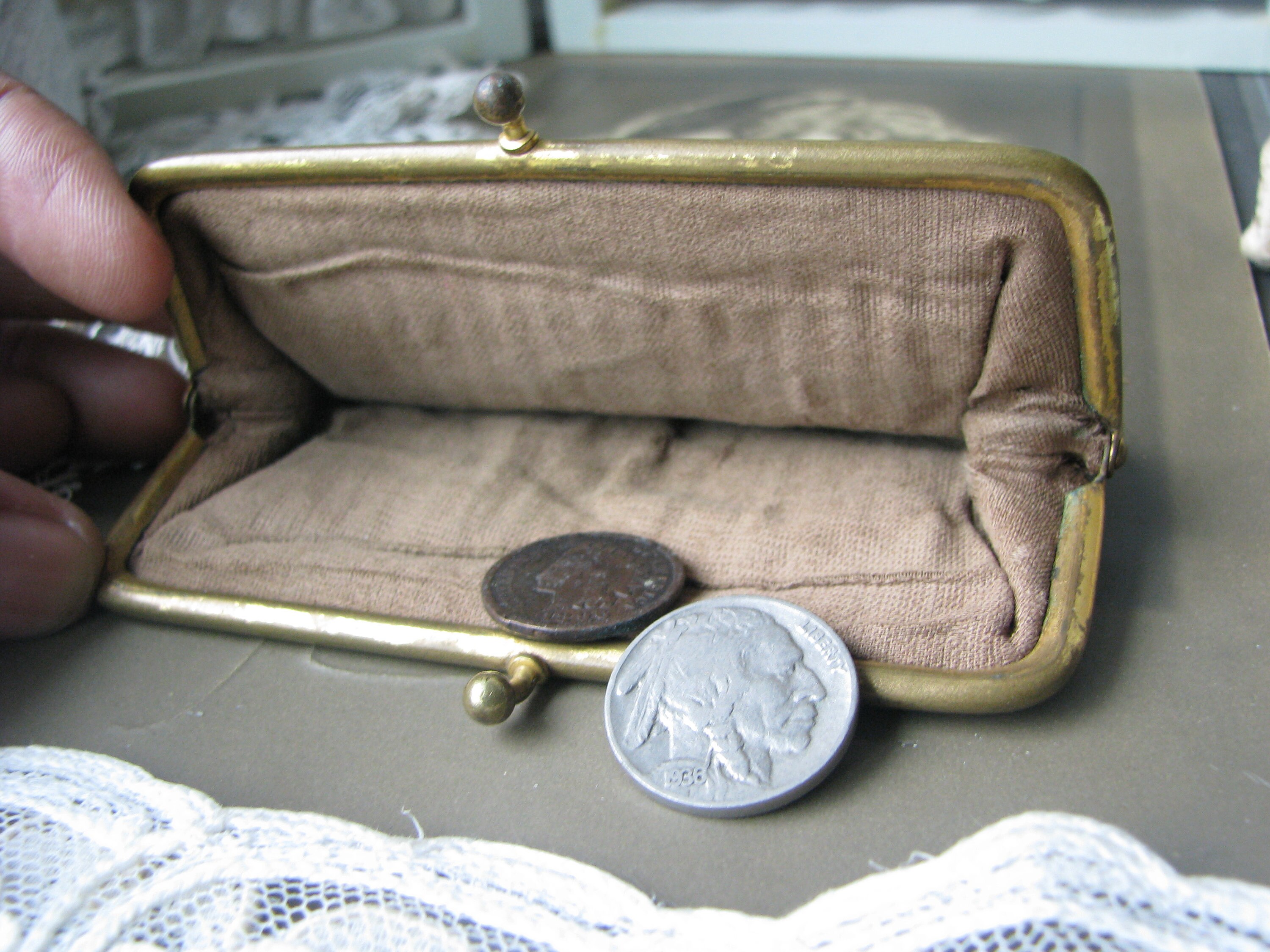 1920s Antique Brown Suede Coin Purse - Etsy