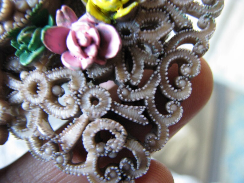 Rhinestone Celluloid Brooch 1930/'s Celluloid Brooch Gifts For Brides Bridal Brooch Wedding Brooch Rare Celluloid Brooch
