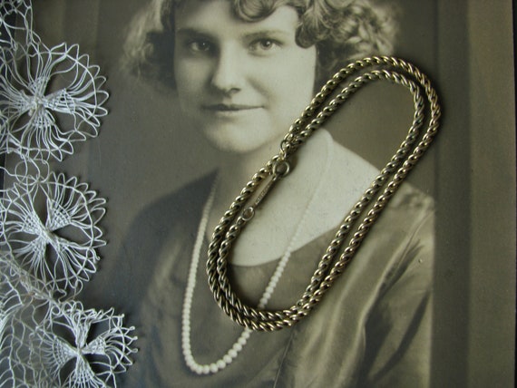 Vintage Gold Plated Napier Wheat Link Rope Chain … - image 1