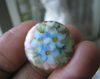 Antique Waistcoat Stud, Antique Stud Button, Painted Porcelain Button, Porcelain Waistcoat Stud, Painted Porcelain, Gifts For Brides