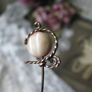 Antique Stick Pin, Victorian Stick Pin, Mother Of Pearl Stick Pin, Gold Filled Stick Pin, Collectible Stick Pin