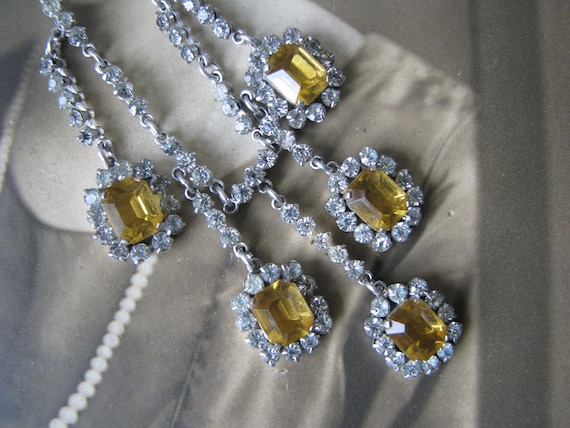 Art Deco Paste Necklace, Art Deco Festoon Necklace