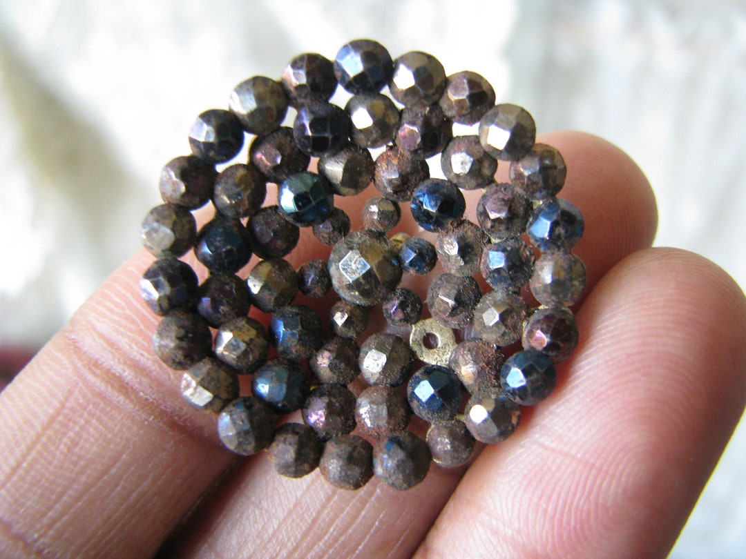 Antique Cut Steel Button, Victorian Studded Button - Etsy