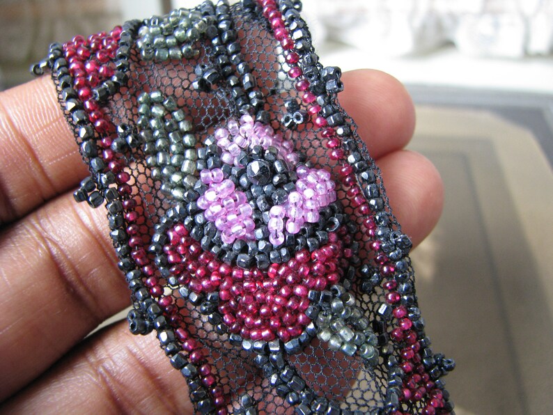 Antique Beaded Trim Beaded Trim Sample Victorian Beaded Etsy