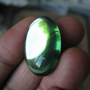 Vintage Green Glass Jewel, Emerald Glass Jewel, Vintage Glass Jewel, Vintage Glass Cabochon, Vintage Oval Glass Jewel