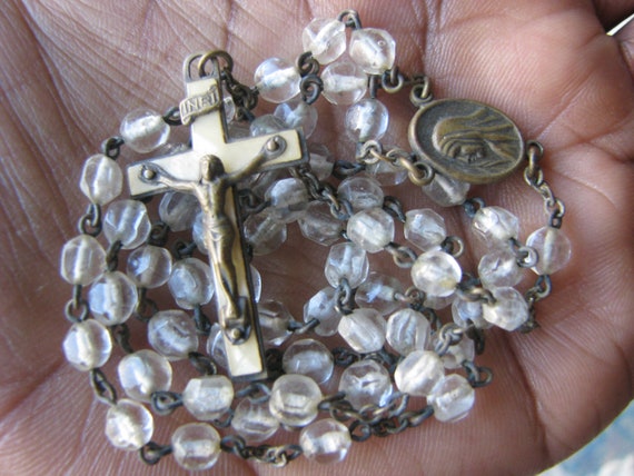 Antique Rosary, Antique Confirmation Rosary, Anti… - image 2