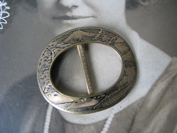 Antique Belt Buckle, Antique Dress Buckle, Edward… - image 2