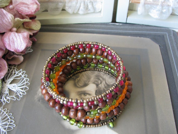 Bohemian Gypsy Bracelet, Gypsy Bead Bracelet, Vin… - image 4