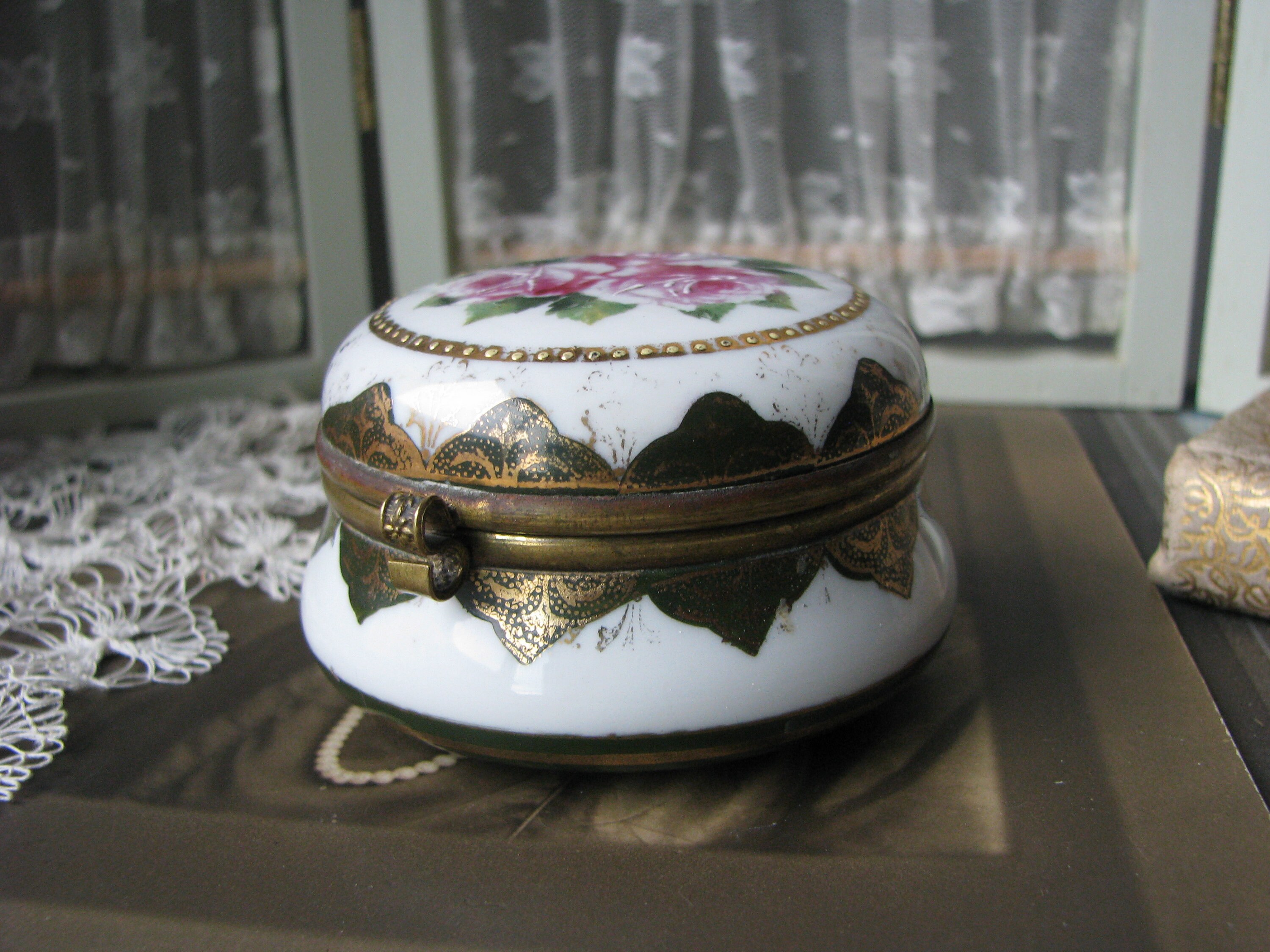 Antique Porcelain Box Victorian German Porcelain Box Hand Etsy