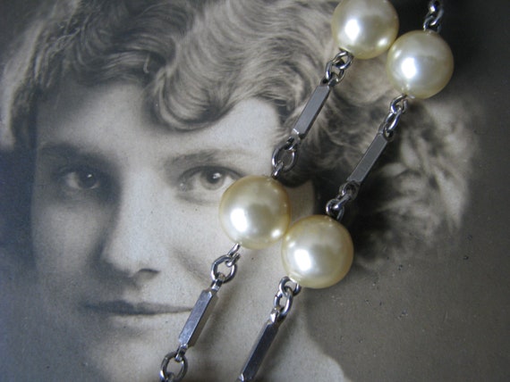 Vintage Pearl Bracelet, Glass Pearl Bracelet, Dou… - image 6