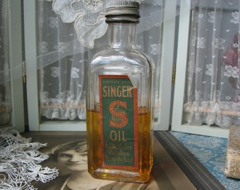 Antique Singer Sewing Machine Oil, Collectible Notions