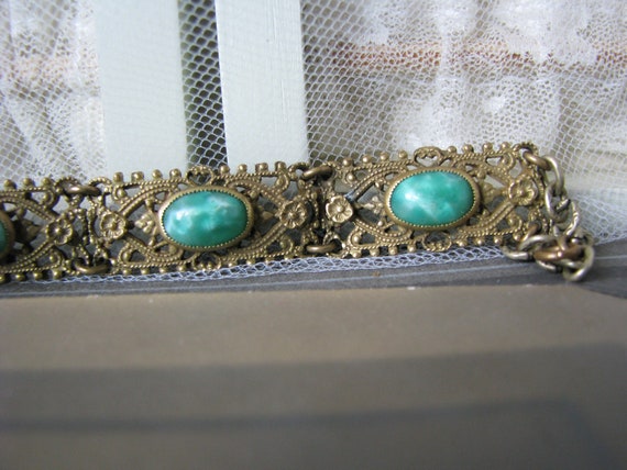 Antique Victorian Bracelet, Pecking Glass Bracele… - image 7