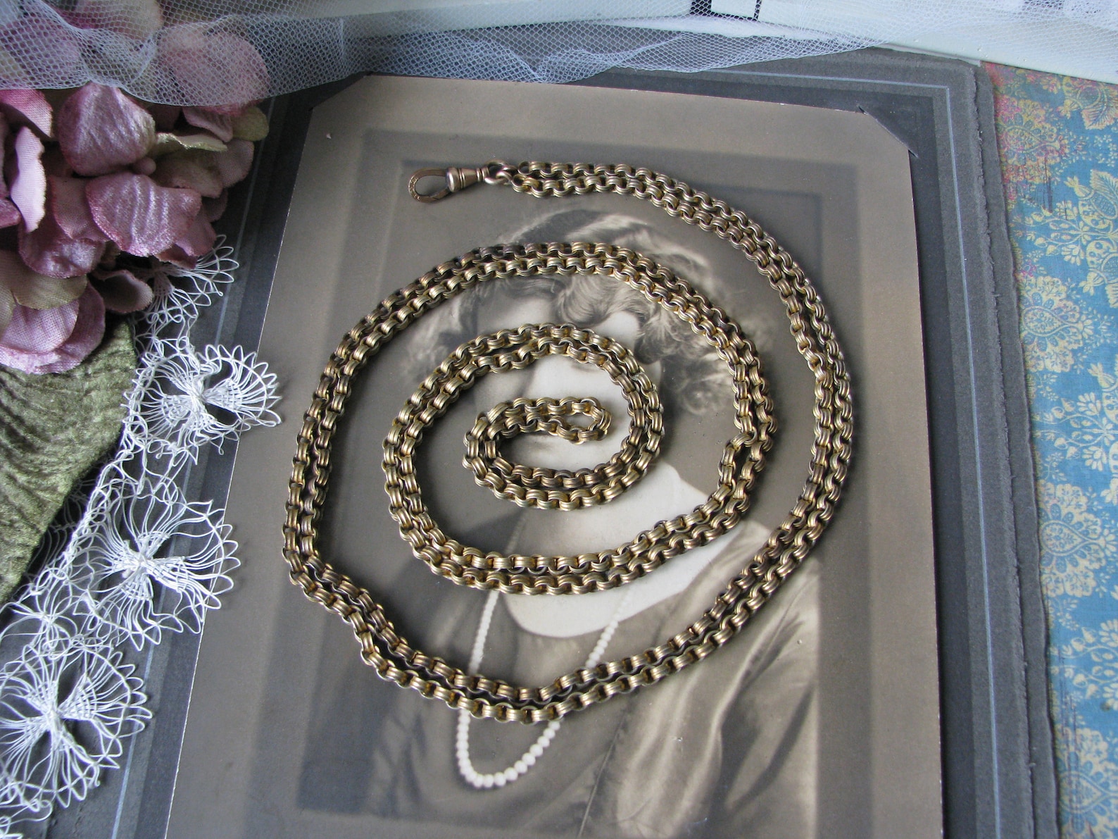 Large Antique Pocket Watch Chain Gold Filled Pocket Watch - Etsy