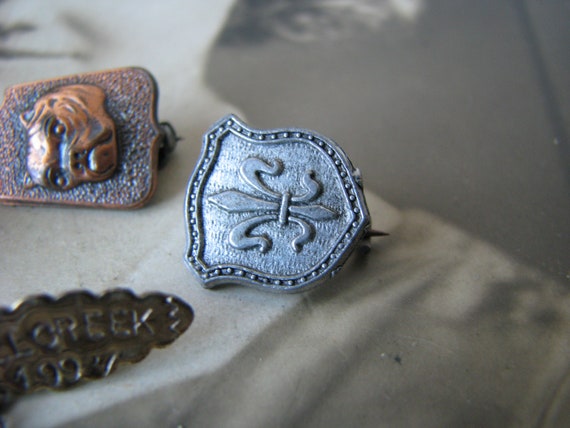 Antique Tie Pins, Fluer De Lis Tie Pins, French T… - image 7