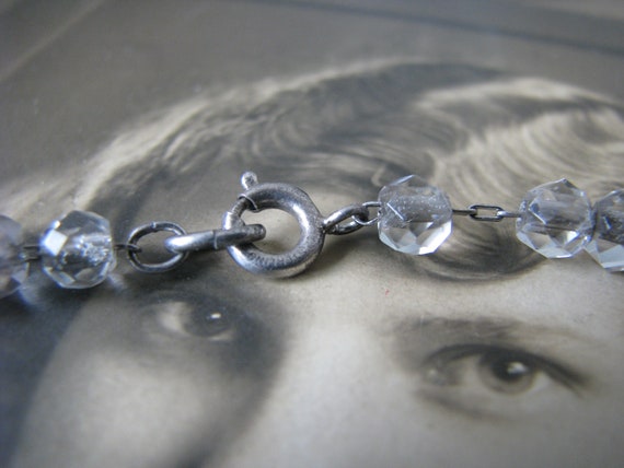 Cut Crystal Necklace, Art Deco Bead Necklace, Roc… - image 6