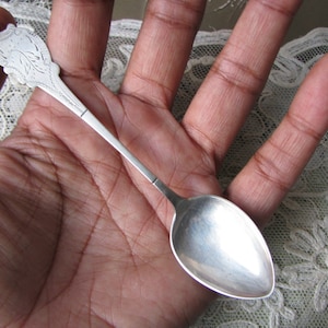 Antique Demitasse Spoon, Antique Dessert Spoon, Antique Coffee Spoon, Sterling Demi Spoon, Antique Tea Spoon, Victorian Tea Spoon, 830 Silv.