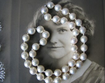 Vintage Glass Pearls Necklace, Woolworth Pearl Necklace, Wedding Pearl Necklace, Vintage Pearl Necklace