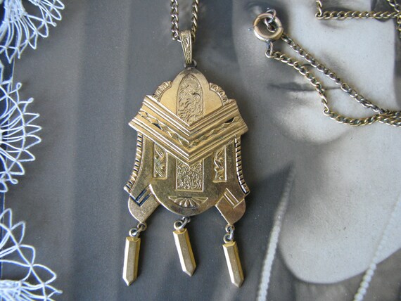 Antique Victorian Necklace, Gold Filled Victorian