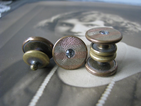 Gifts For Men, Art Deco Snap Cuff Links, Paste Cu… - image 5