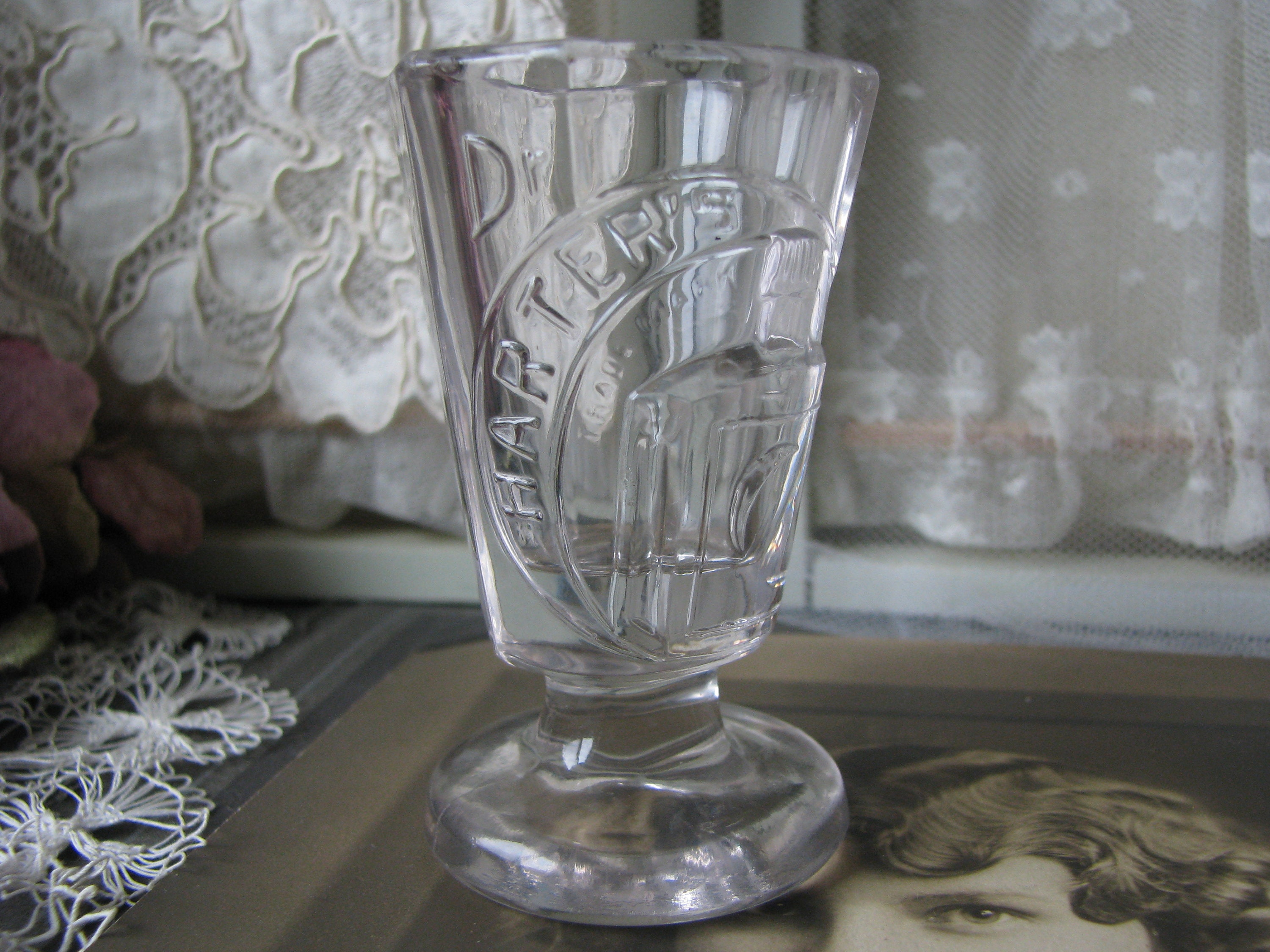 Antique Sun Purple Cup, Antique Medicine Dosage Cup, Dr. Harter's