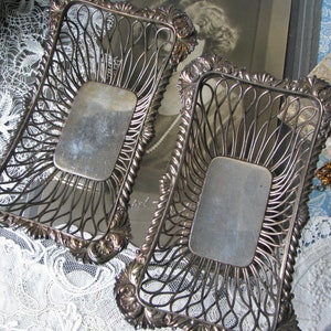 Antique Nut Dishes, Silver Plate Nut Dishes, Antique Bonbon Dishes, Silver Plate Bonbon Dishes, Embossed Silver Nut Dishes, Wedding Dishes
