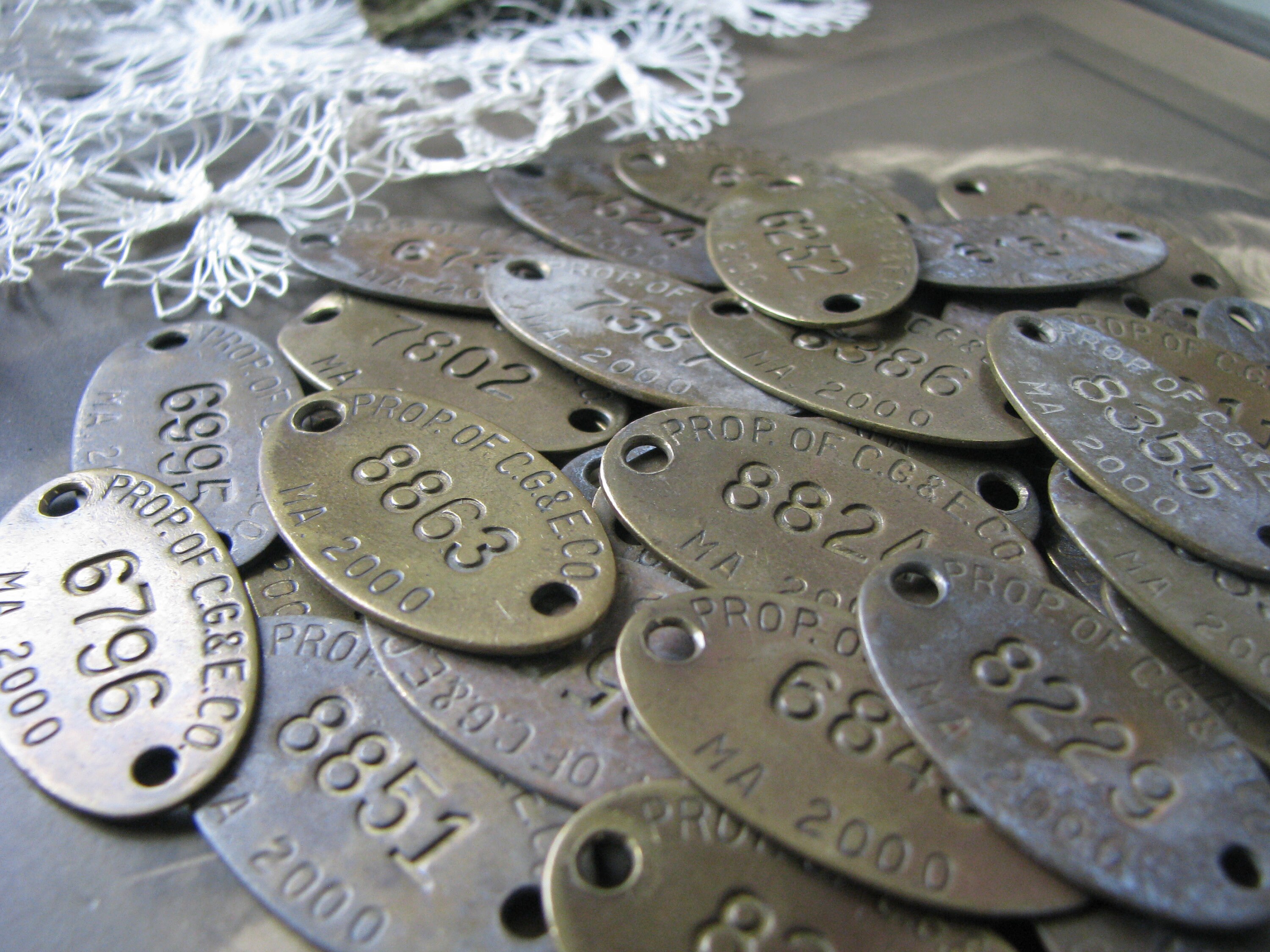 Antique Brass Tag Stamped Brass Tag Cincinnati Gas & | Etsy