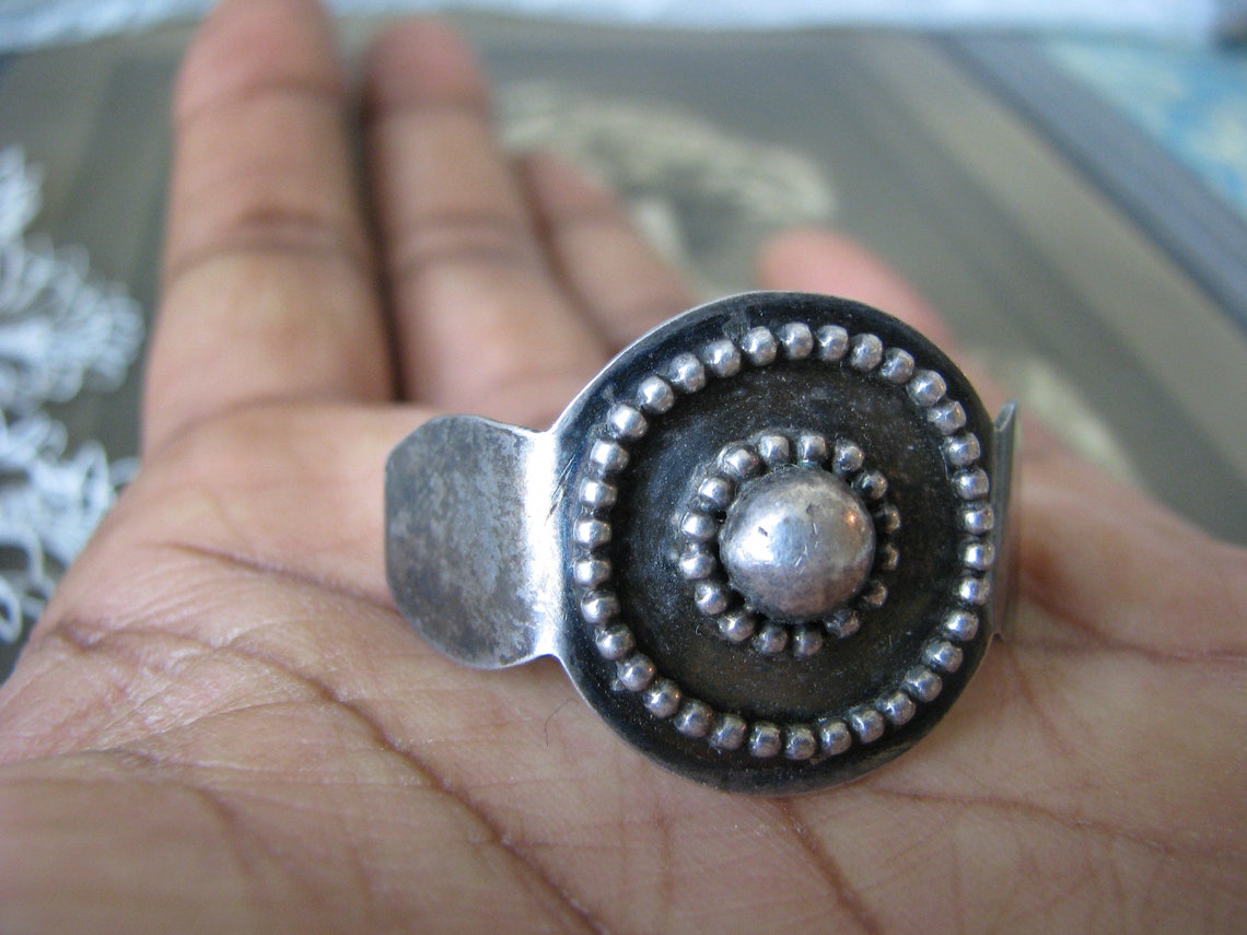 Vintage Scarf Ring Sterling Silver Scarf Ring Bali Silver Etsy