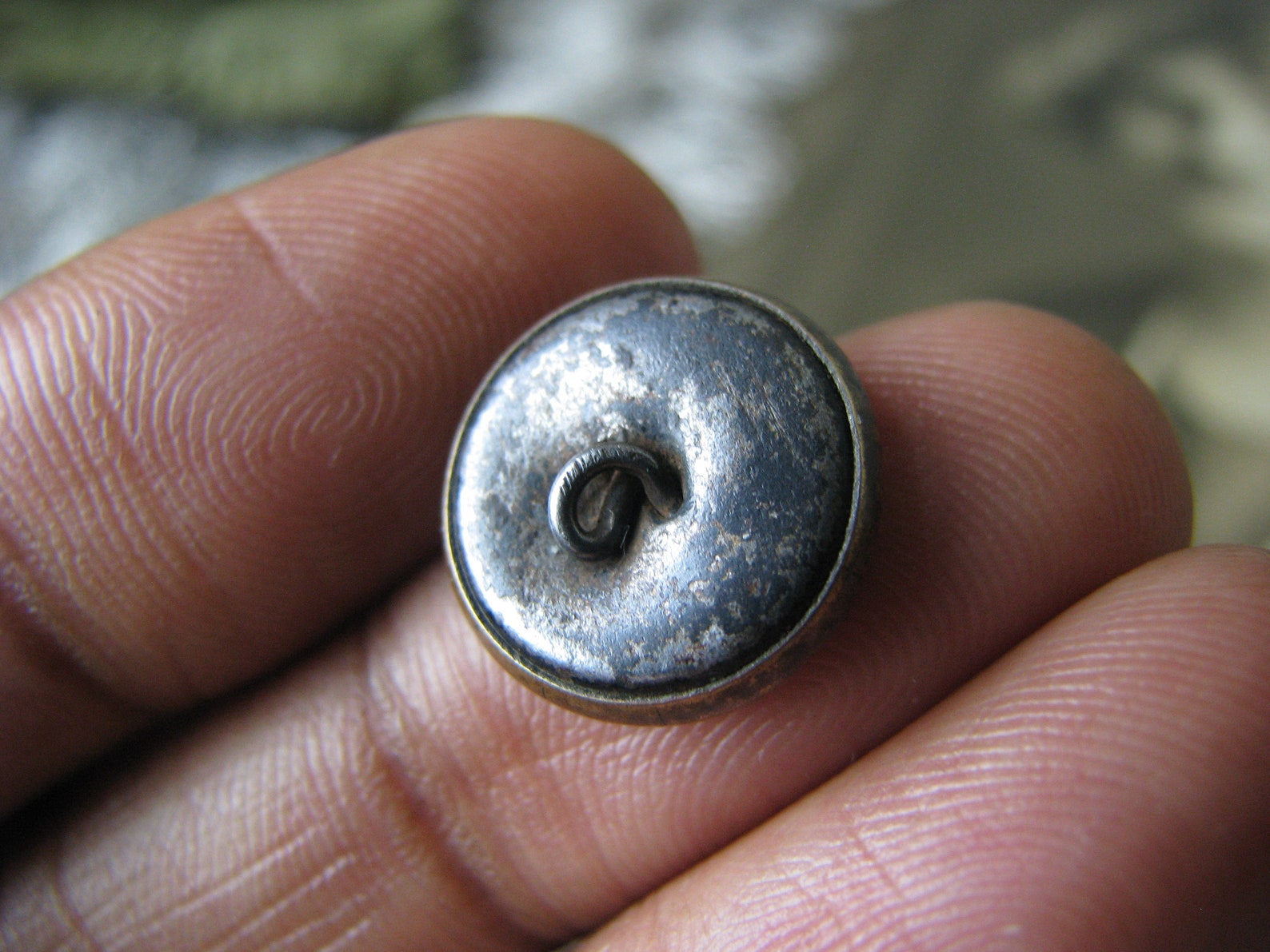 Antique Pewter Button Victorian Pewter Button Antique Picture Etsy