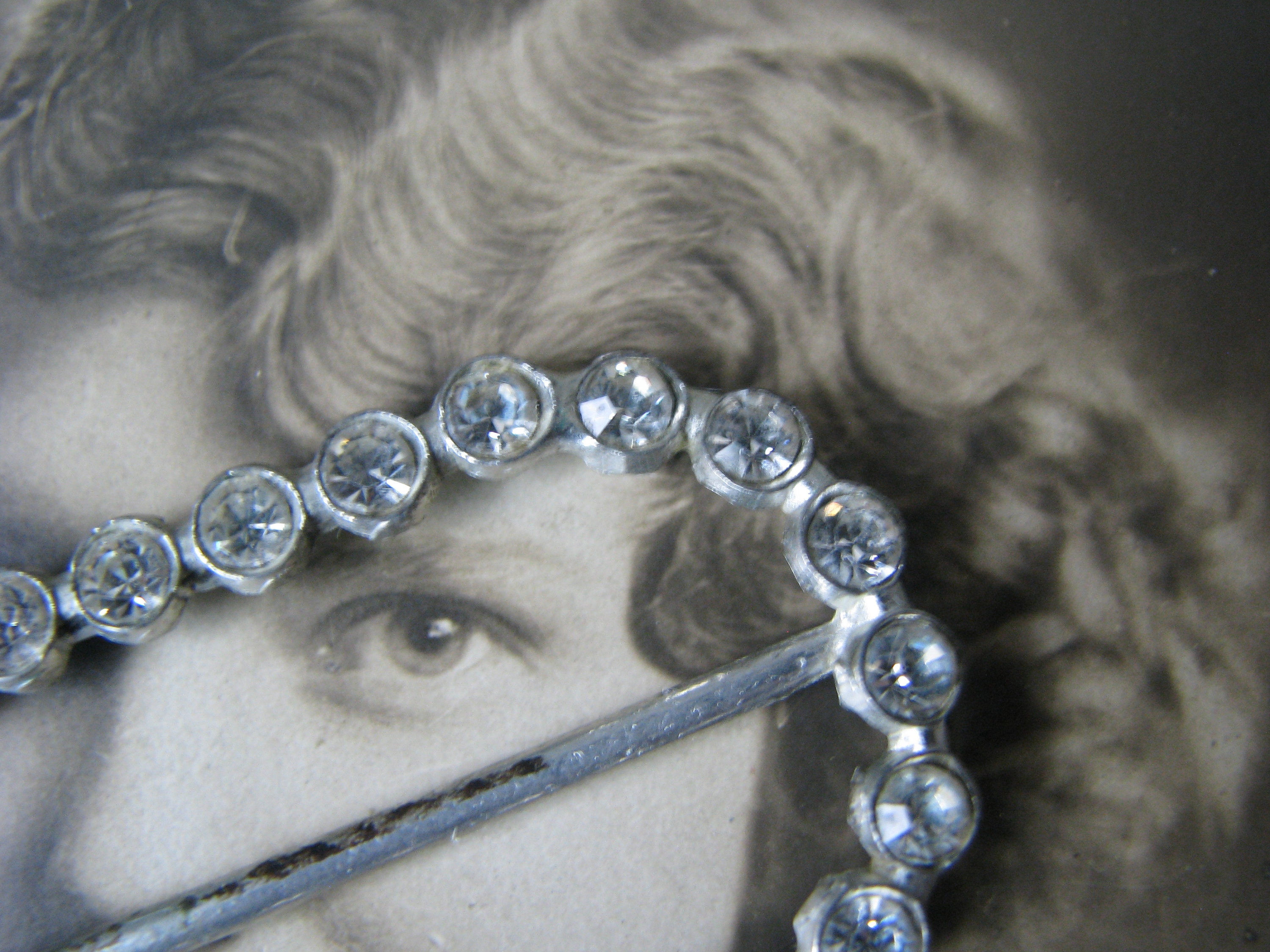 ヴィンテージウェディングドレスバックル、アールデコペーストベルト