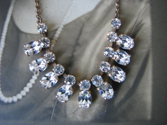 Art Deco Paste Necklace, Art Deco Choker Necklace,