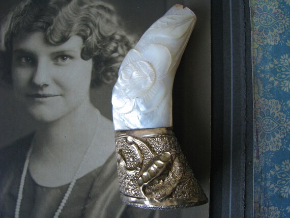 Antique Umbrella Handle, Carved Umbrella Handle, M