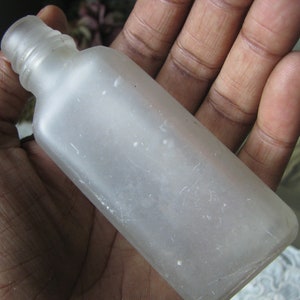Antique Glass Bottle, Frosted Glass Bottle, Satin Glass Bottle, Antique Palmolive Bottle, Collectible Antique Bottle, Shabby Home Decor