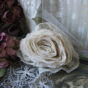 Vintage Lace Trim, Point De Gauze Lace Trim, Netting Lace, Floral Lace Trim, Antique Wedding Lace, Antique Cream Lace, Antique Sewing Lace