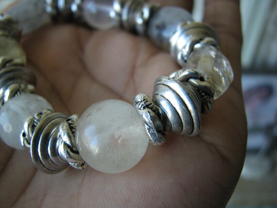 Crystal Quartz Beaded Bracelet, Crystal Quartz Br… - image 5