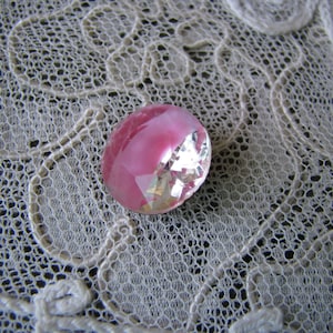Large Vintage Mottled Glass Jewel, Vintage Art Glass Jewel, Vintage Two Toned Glass Jewel, FOR 1 JEWEL